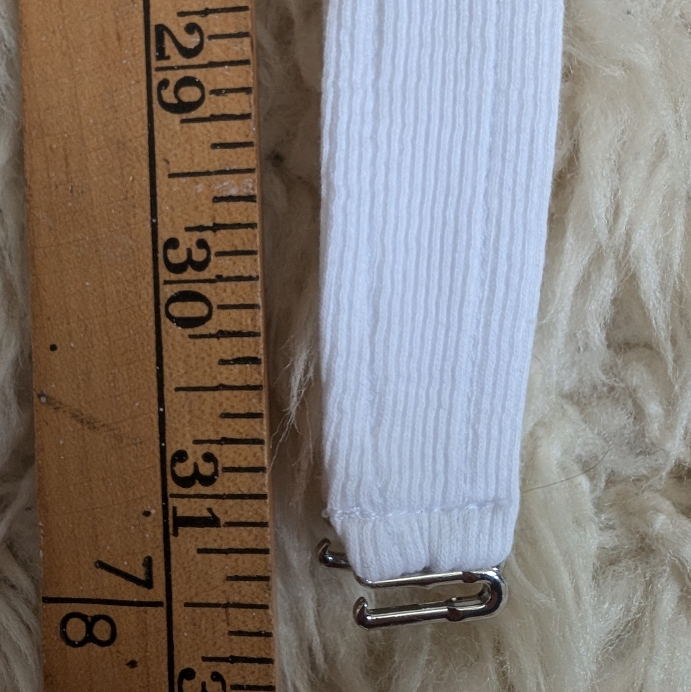 Zara Ribbed Tank With Garters Small White - Picture 11 of 11